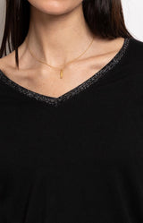 Volange JUMPER V LUREX BLACK