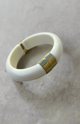Vintage style bangle white - Volange Paris