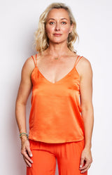 SATIN CAMI ORANGE VOLANGE PAIRS