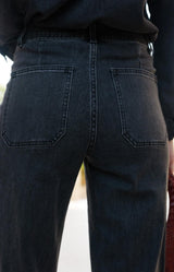 Volange JEANS WIDE WASHED BLACK