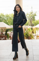 Volange JEANS WIDE WASHED BLACK