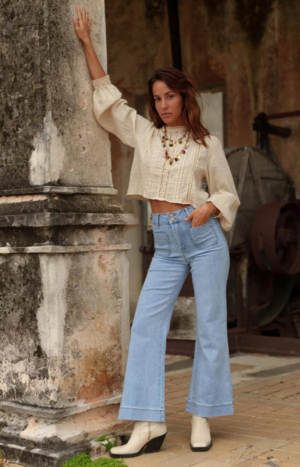 JEANS FLARE LIGTH DENIM GREAT FIT VOLANGE PARIS