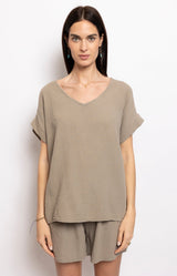 Volange TOP V COTTON TAUPE