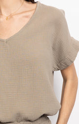 Volange TOP V COTTON TAUPE