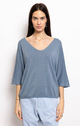 Volange TOP SPRING LUREX DENIM