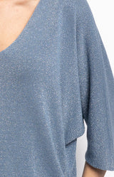 Volange TOP SPRING LUREX DENIM