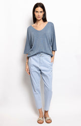 Volange TOP SPRING LUREX DENIM