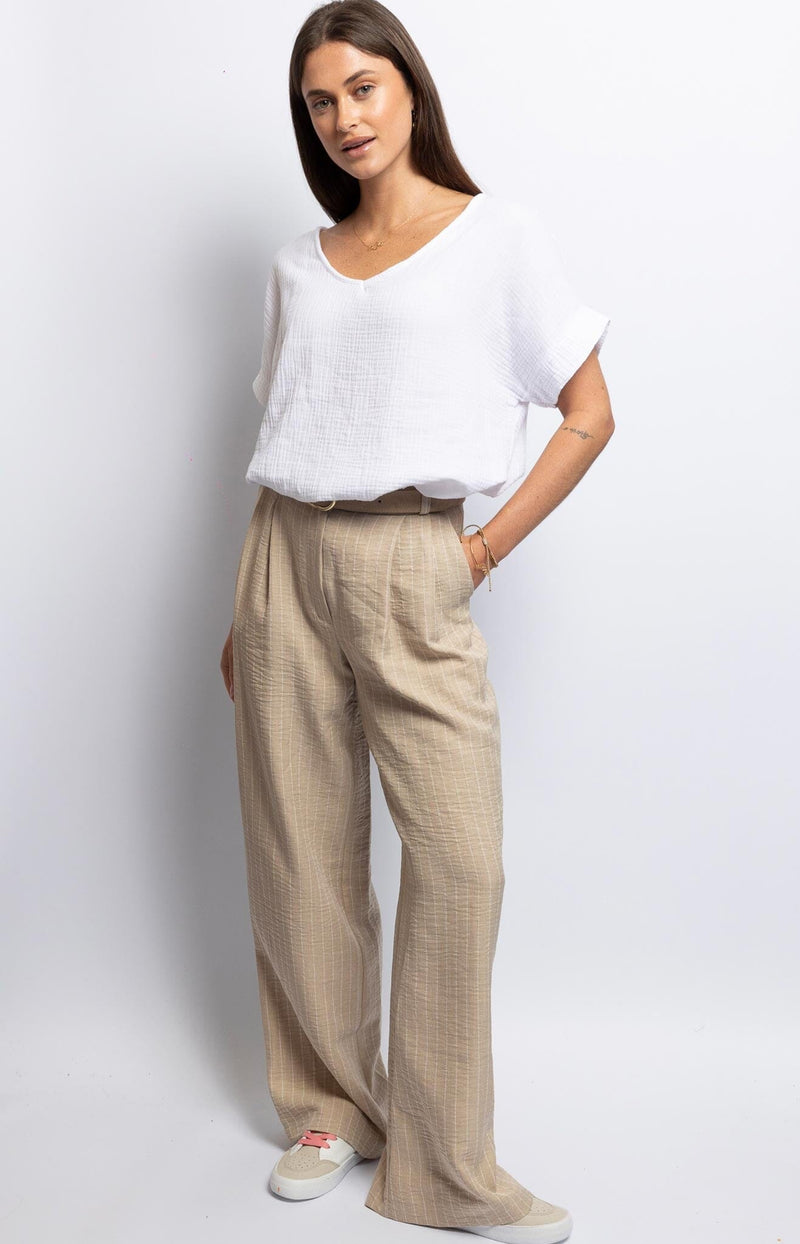 Volange PANTS PINSTRIPE BEIGE