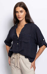 Volange TUNIC LIN NAVY