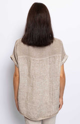 Volange TOP LIN TAUPE