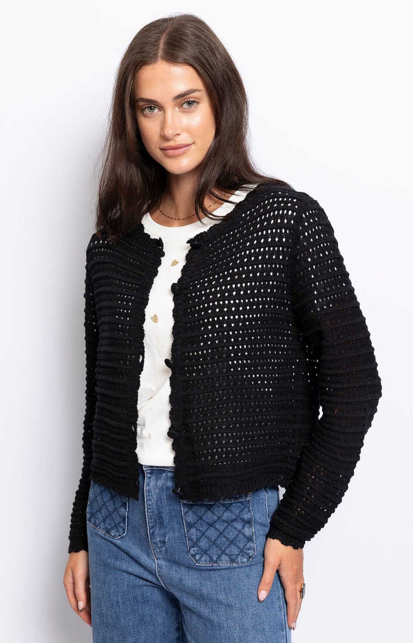 Volange CARDIGAN CROCHET BLACK