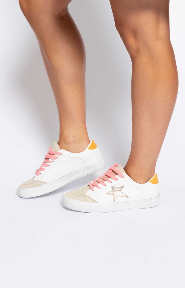 STYLISH SNEAKERS GOLD STAR FRENCH FASHION - VOLANGE PARIS 