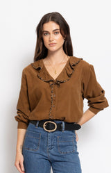 Volange BLOUSE VELVET TAN