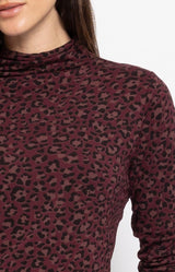 Volange TOP SKIVVY LEO BORDEAUX