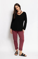 Volange PANTS STAR BORDEAUX