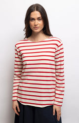 Volange T-SHIRT MARINIERE RED