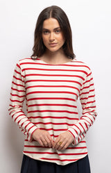 Volange T-SHIRT MARINIERE RED