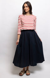 Volange SKIRT MIDI POPLIN NAVY