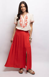 Volange SKIRT MAXI POPPY