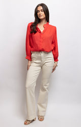 Volange JEANS HIGH RISE STRAIGHT CREAM