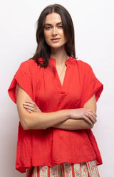 Volange BLOUSE COTTON ANNA RED