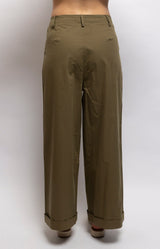 Volange PANTS WIDE COTTON KHAKI