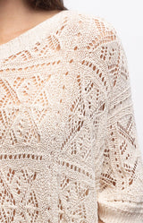 Volange TOP CROCHET CREAM