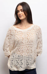 Volange TOP CROCHET CREAM