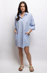 Volange SHIRT DRESS COTTON AZZURRA