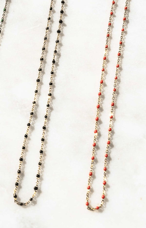 Volange NECKLACE ENAMEL ORANGE
