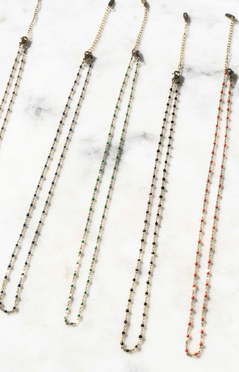 Volange NECKLACE ENAMEL ORANGE
