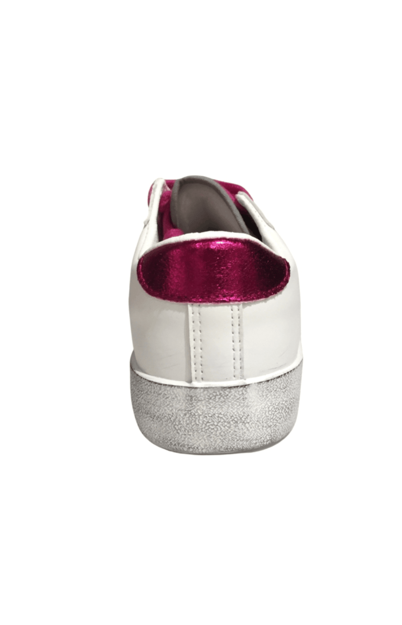 Volange SNEAKERS STAR PINK PINK FUNKY WHITE SNEAKERS WITH GLITTER