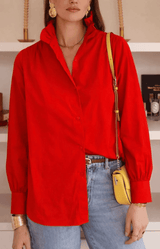 Volange BLOUSE COTTON LEA RED