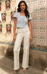 Volange JEANS WIDE WHITE LONG