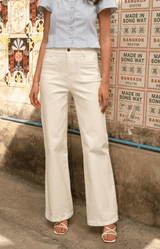 Volange JEANS WIDE WHITE LONG