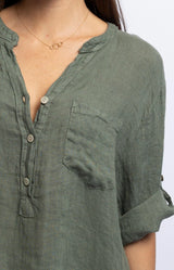 Volange TUNIC LIN OLIVE