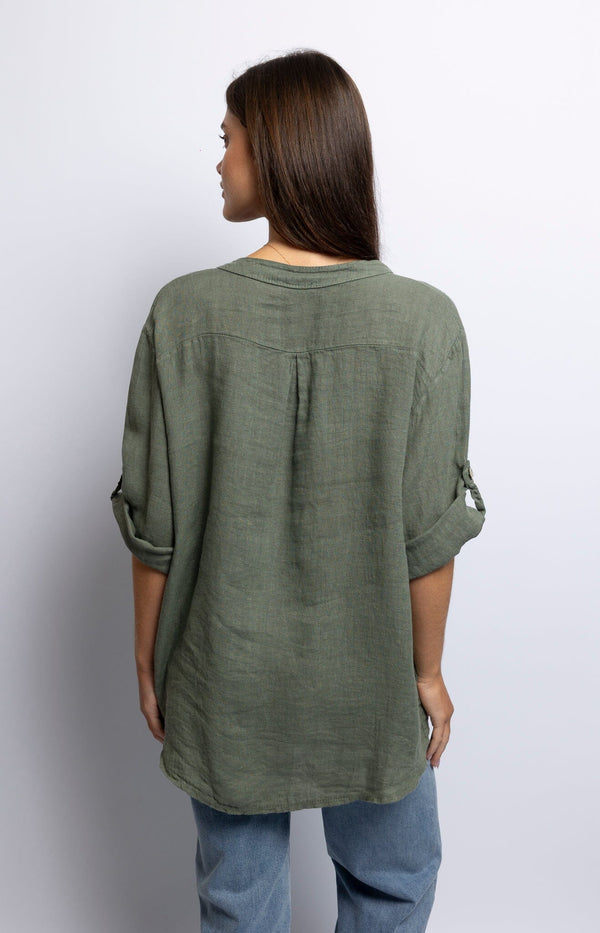 Volange TUNIC LIN OLIVE