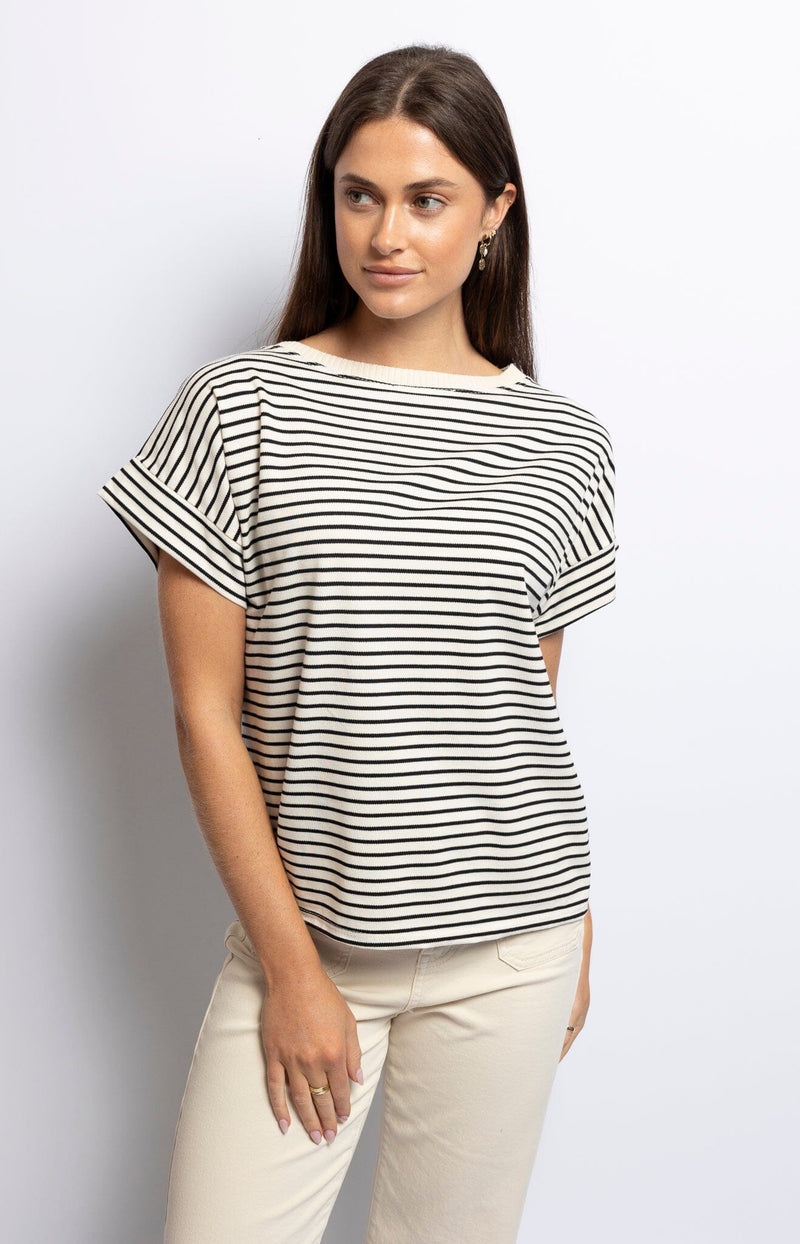 Volange T-SHIRT STRIPES BLACK