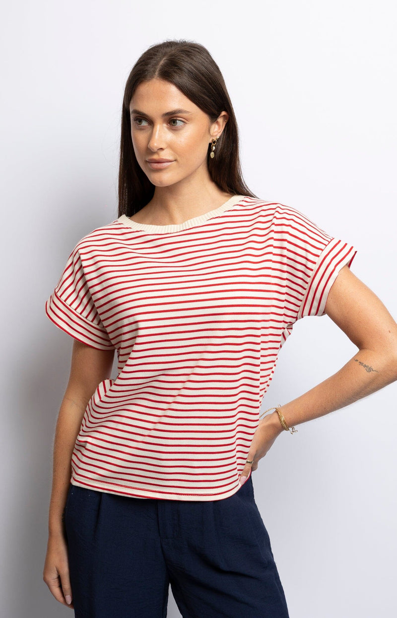Volange T-SHIRT STRIPES RED