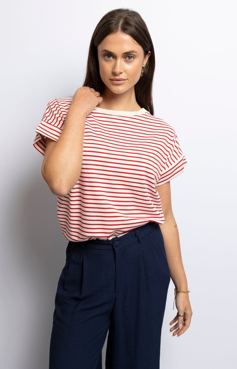 Volange T-SHIRT STRIPES RED