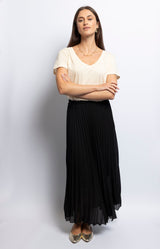 Volange SKIRT PLEATS BLACK