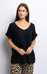 Volange TOP V COTTON BLACK