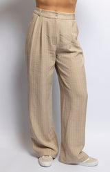 Volange PANTS PINSTRIPE BEIGE