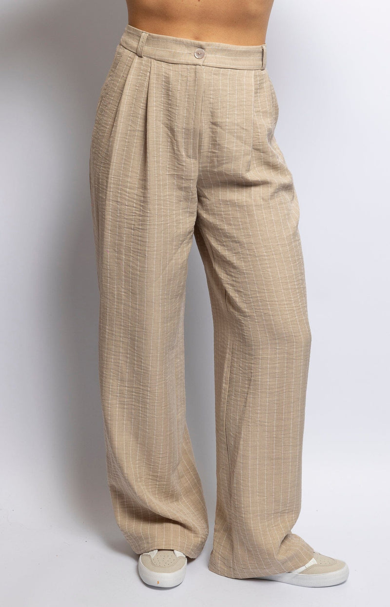 Volange PANTS PINSTRIPE BEIGE
