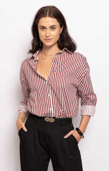 CLASSIC STRIPES COTTON SHIRT CHIC FRENCH FASHION - VOLANGE PARIS