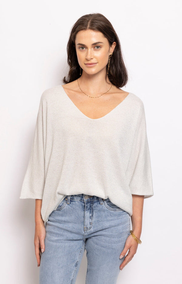 Volange TOP SPRING LUREX WHITE