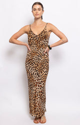 sleek leopard-print slip dress FRENCH FASHION - VOLANGE PARIS