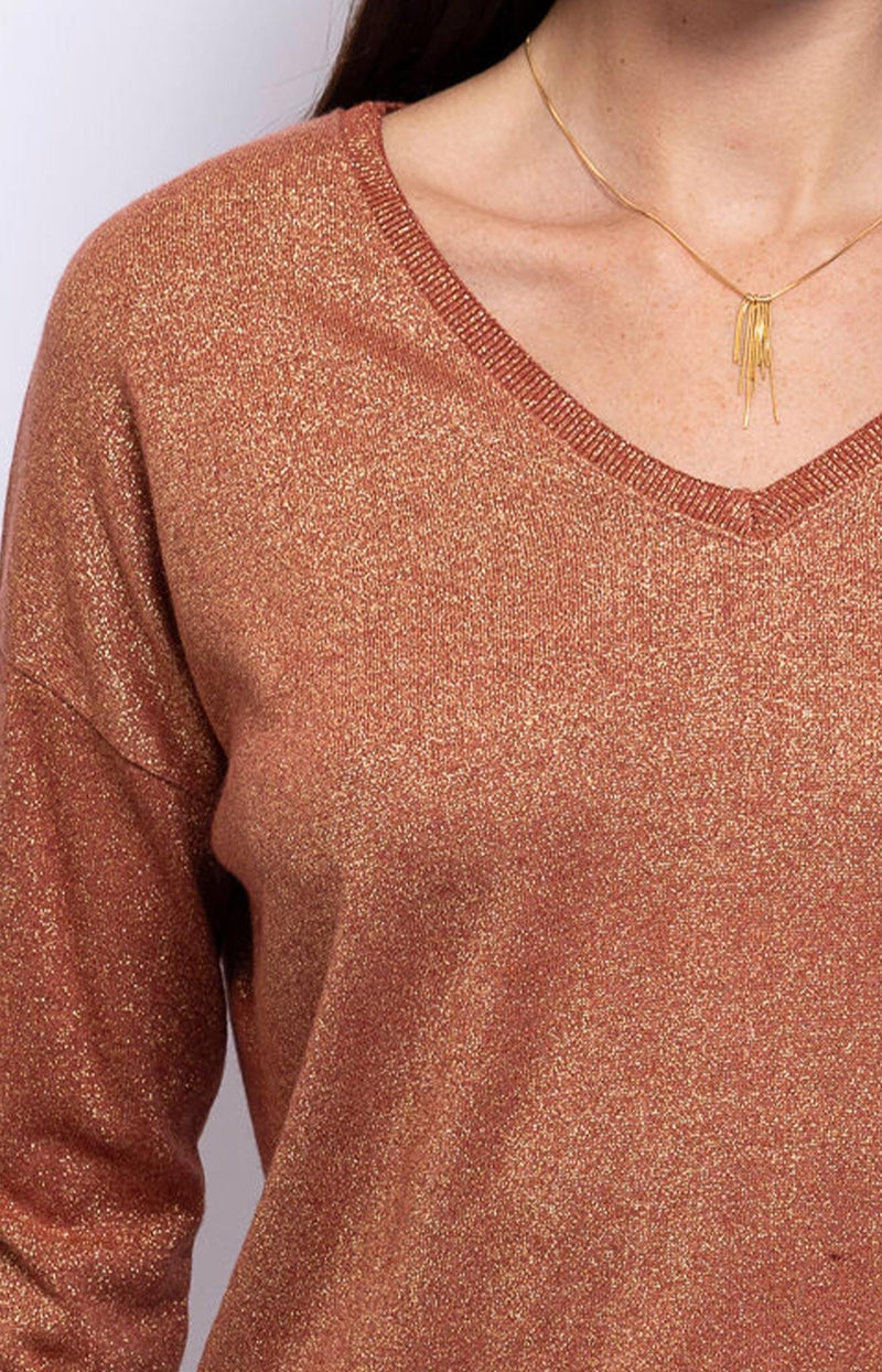 Volange TOP LUREX RUST