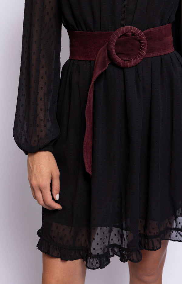 TIMELESS WIDE SUEDE BELT FRENCH FASHION - VOLANGE PARIS