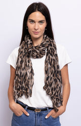 Volange SCARF LEOPARD BROWN